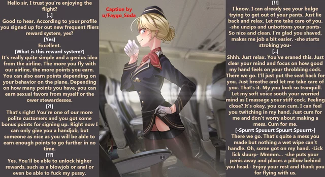 Airline Has An Interesting New Rewards System. [Handjob][Prostitution?][Stewardess]