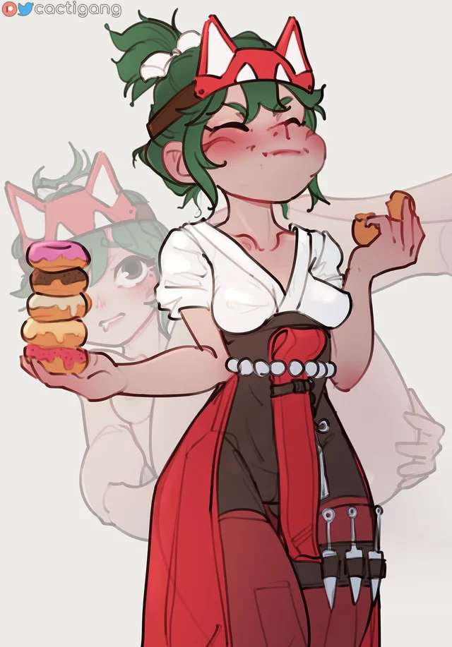 Kiriko loves her donut filled (cactigang)