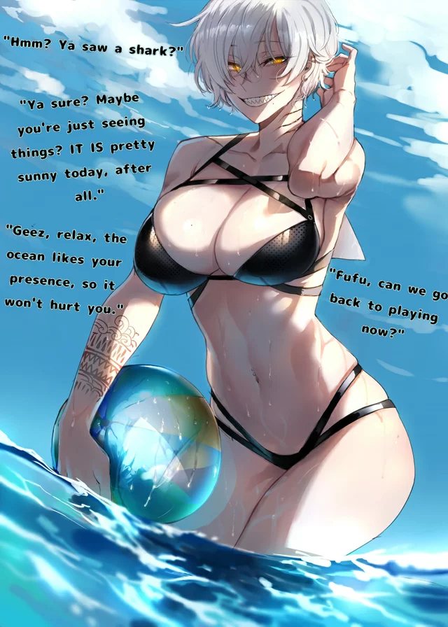 The woman at the beach [MalePOV] [Wholesome] [NoSex] [MonsterGirl]