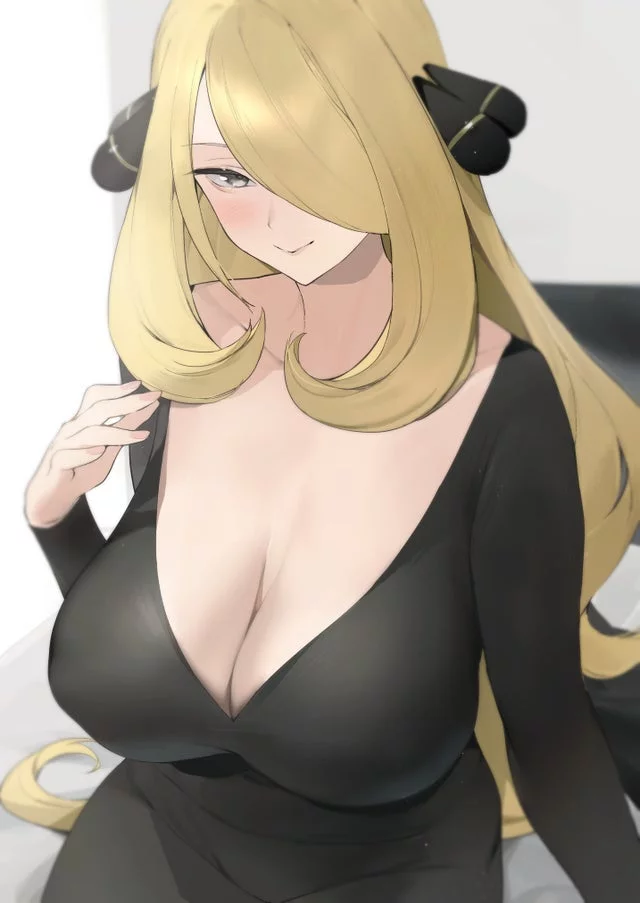 Cynthia's huge breasts [Pokémon]