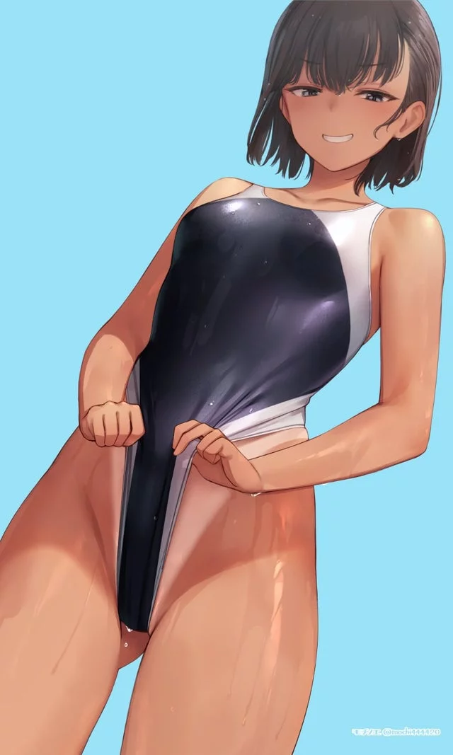 Swimsuit Pull ( Mochi) [Original] (X-post r/animebodysuits)
