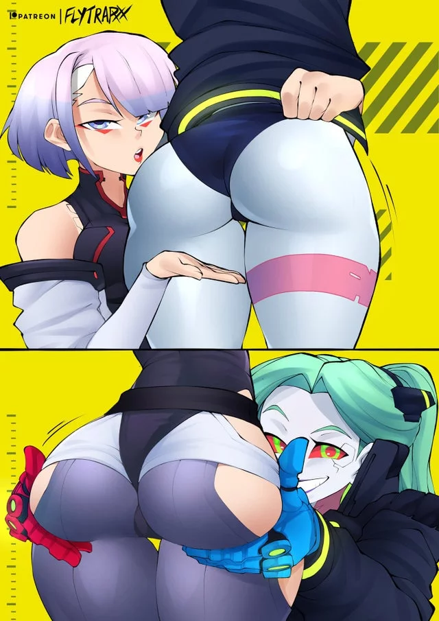 Lucy And Rebecca Booty Show Off (Flytrapxx ) [Cyberpunk Edgerunners]