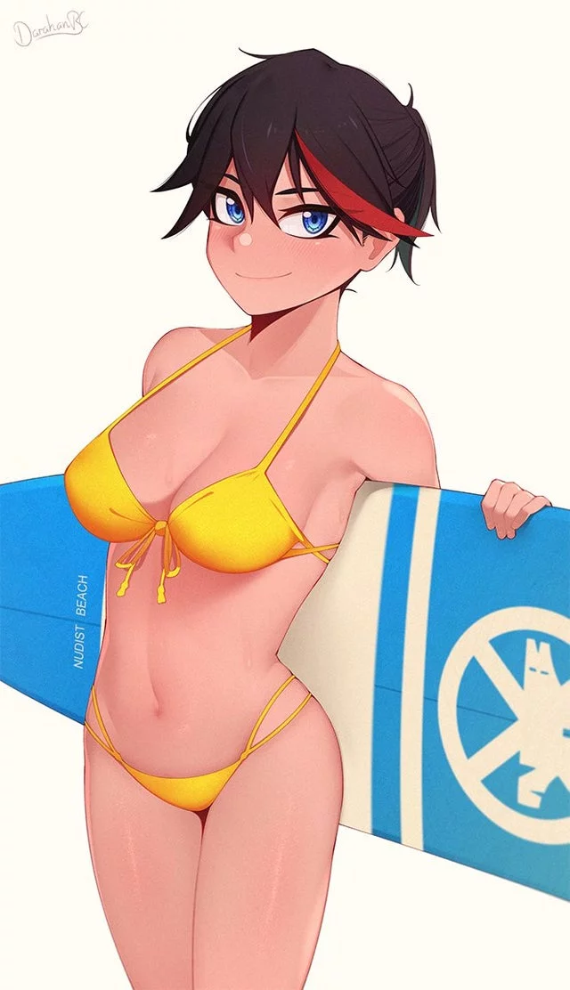 Ryuuko going surfing (By Darahan) [kill la kill]