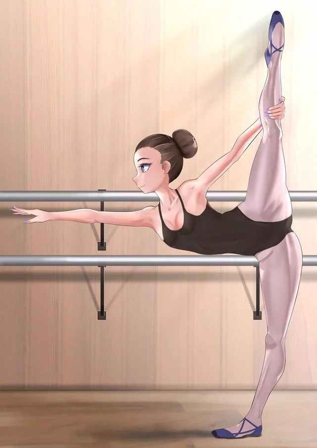 Ballerina Stretching (Phelipefox) [Original]