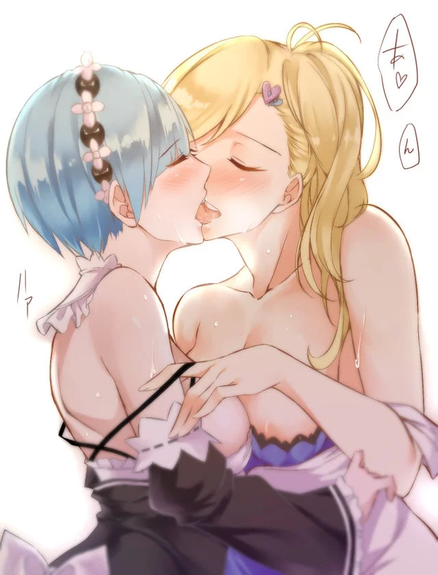 (Rem) and (Minerva) making out (Re:Zero)