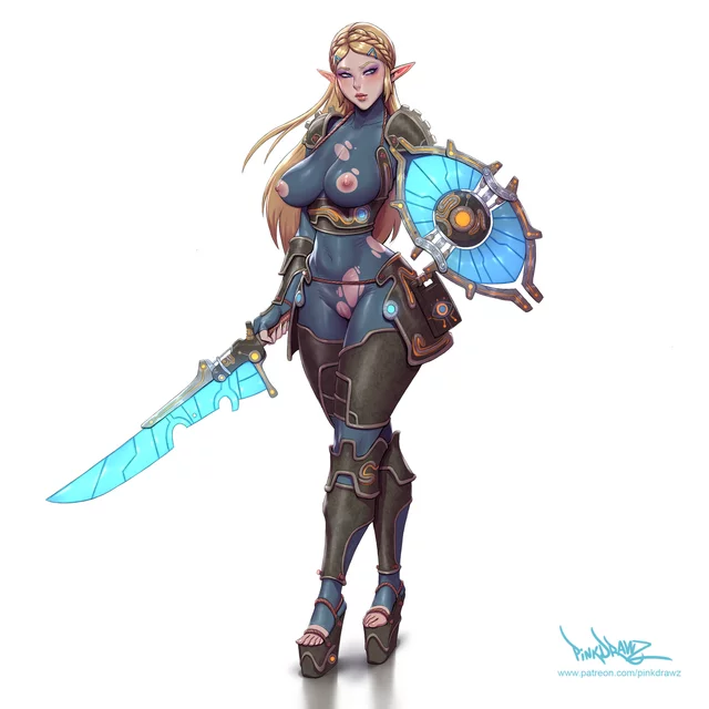 Zelda in Ancient Armor (Pinkdrawz) [Nintendo ]