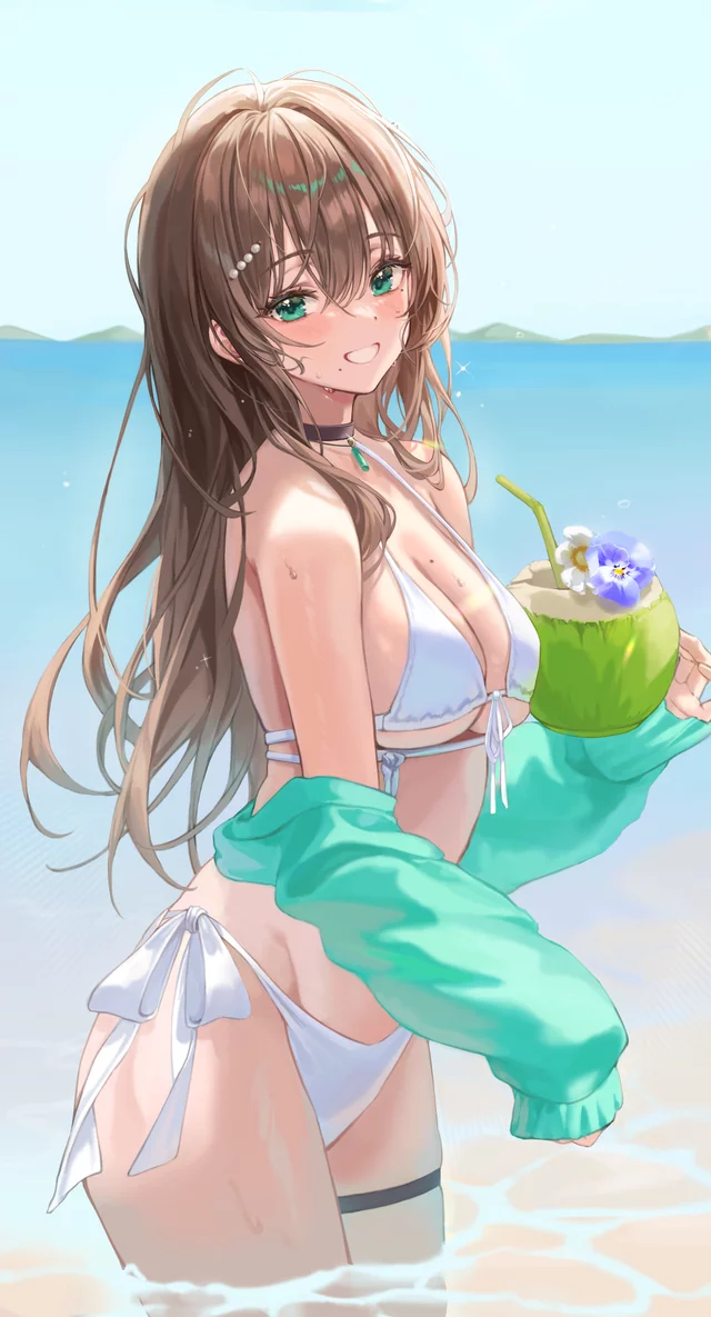 cute girl in white bikini [original]
