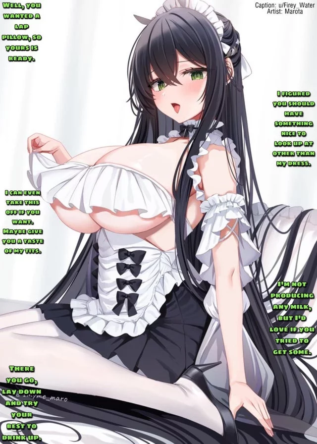 Your maid’s lap. [Gender Neutral POV] [Attempted Breastfeeding] [Cuddling]