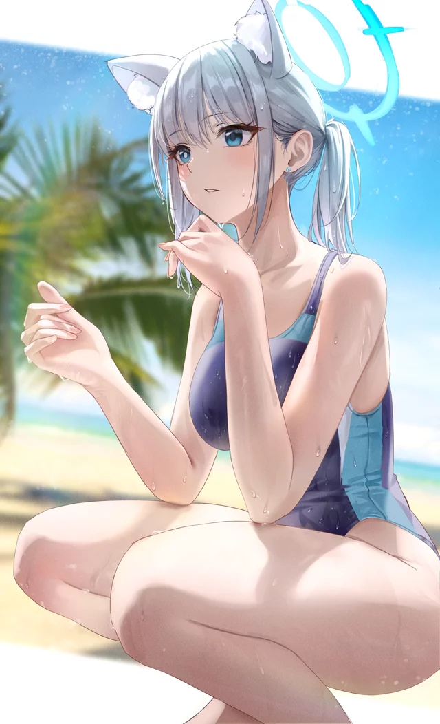 Shiroko at the beach [Blue Archive]