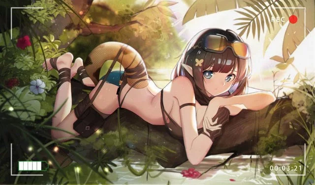 “Quit taking photos and come relax with me~” (I want to be a snake girl that traps people and cuddles them relentlessly)