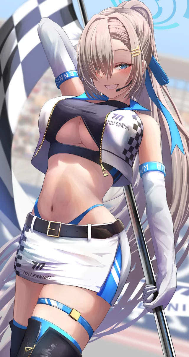 Race Queen Asuna (by SilverBullet) [Blue Archive]