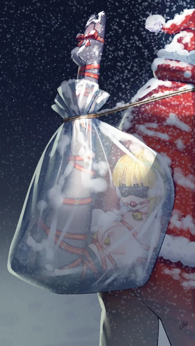 Santa delivering a nice present