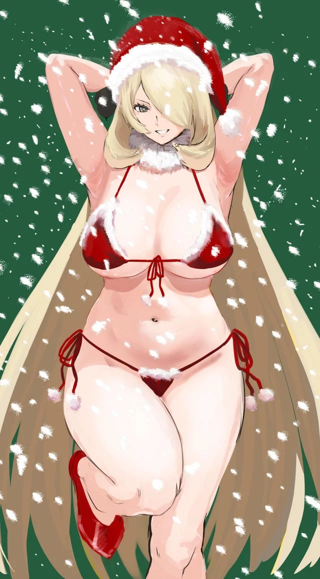 sexy Santa Cynthia (AwesomeErick)[Pokemon]