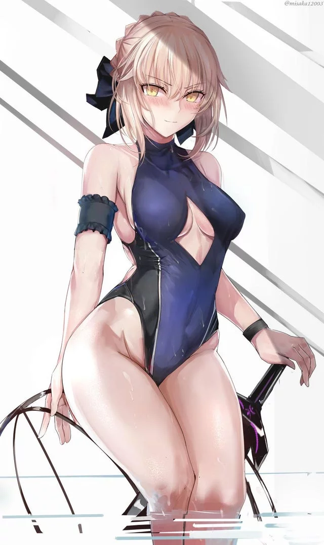 Artoria (Alter) getting out of the pool~