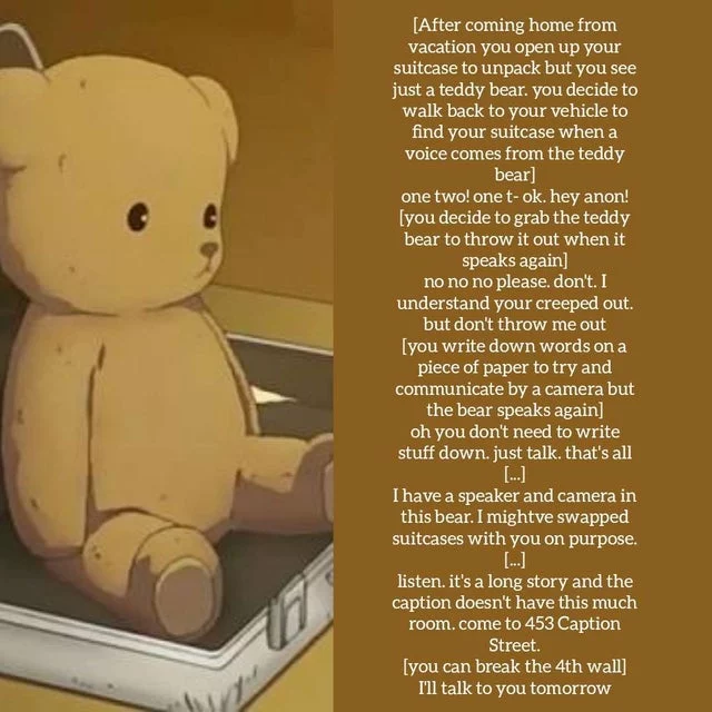 THE TEDDY BEAR [Part 1] [25th Caption] [No Sex] [Wholesome] [Creepy to encounter]
