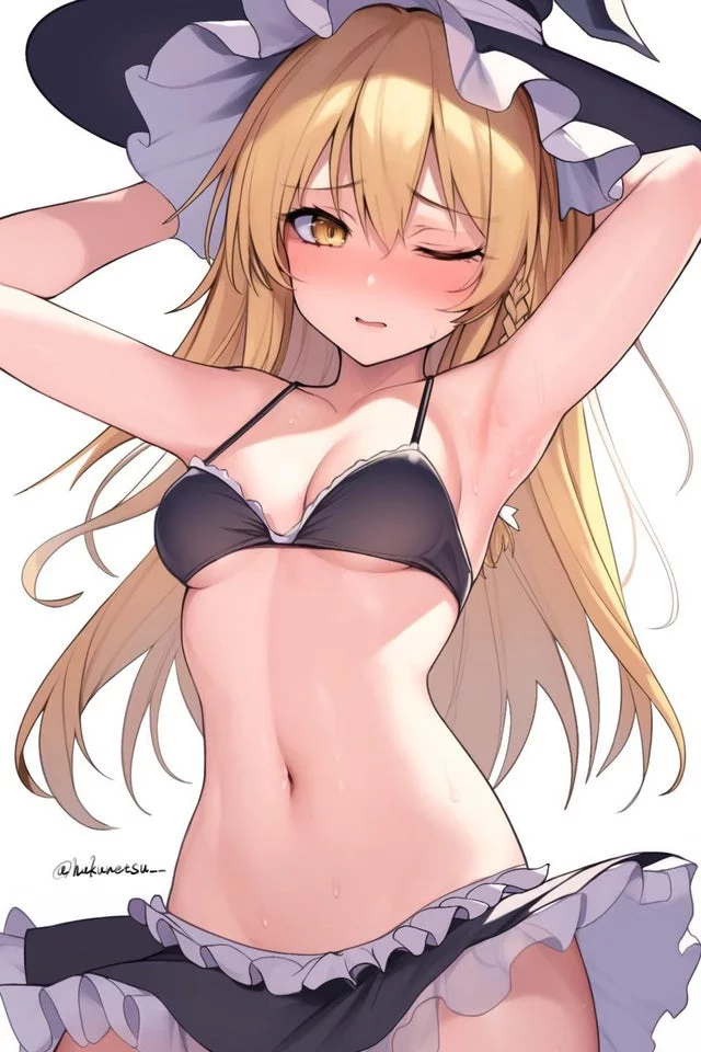 Marisa in a maid bikini [Touhou]