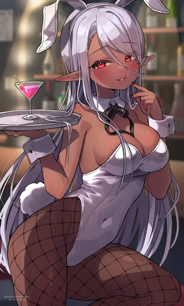 Dark Elf Bunny Girl Waitress (Trente) [Original]