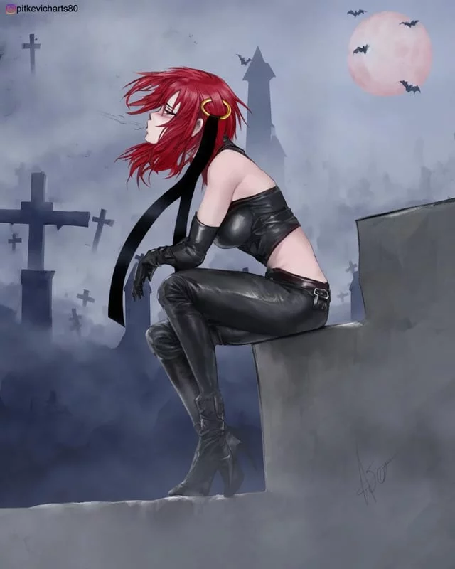 Re-drawn my past work (Bloodrayne), [by Me]