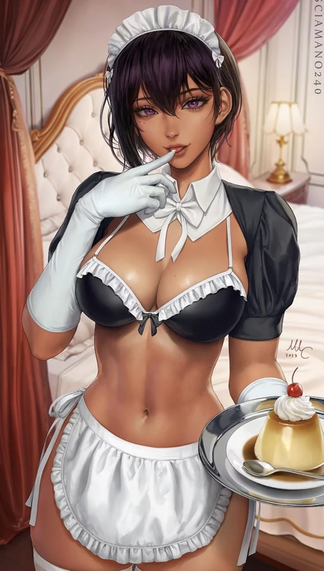 “Well hey there master! Ready for your meal?~”