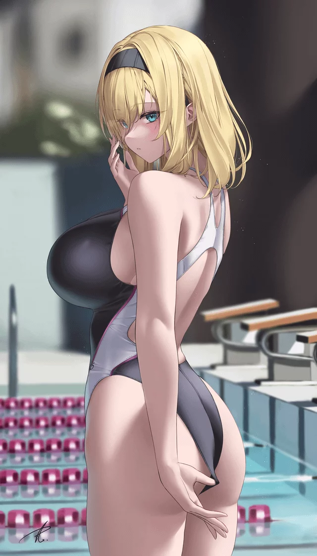 Suiting at the pool (yava0chan) [Original]
