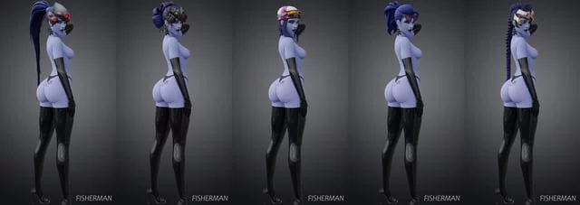 Different hairstyles of Widowmaker (Fisherman)