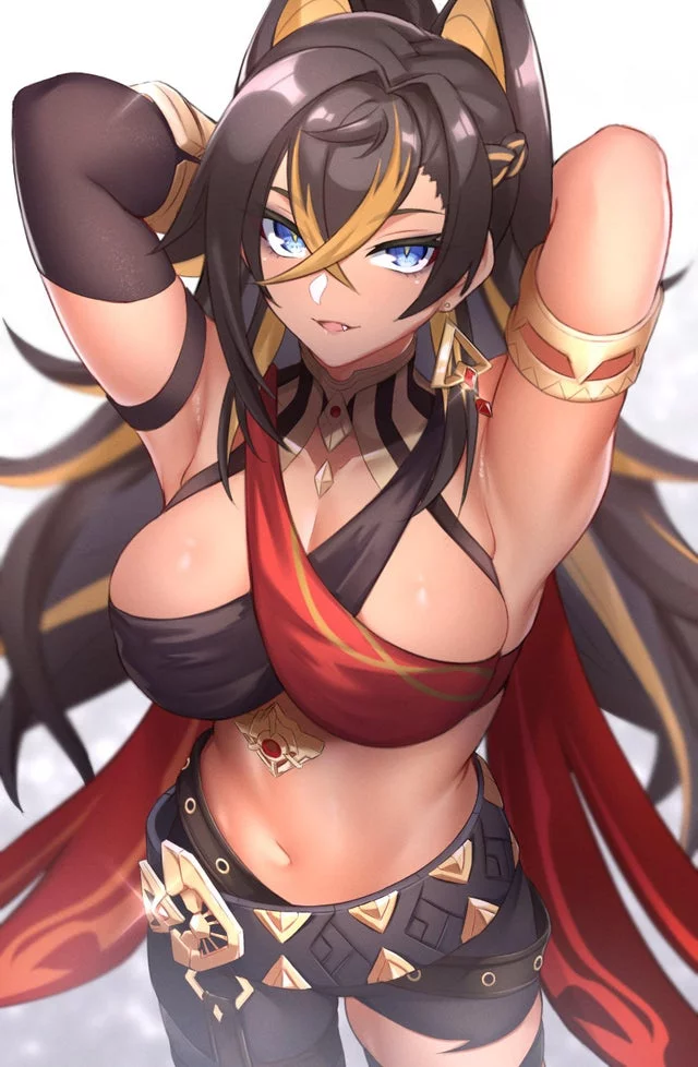Dehya Giving You a Glimpse of her Armpits