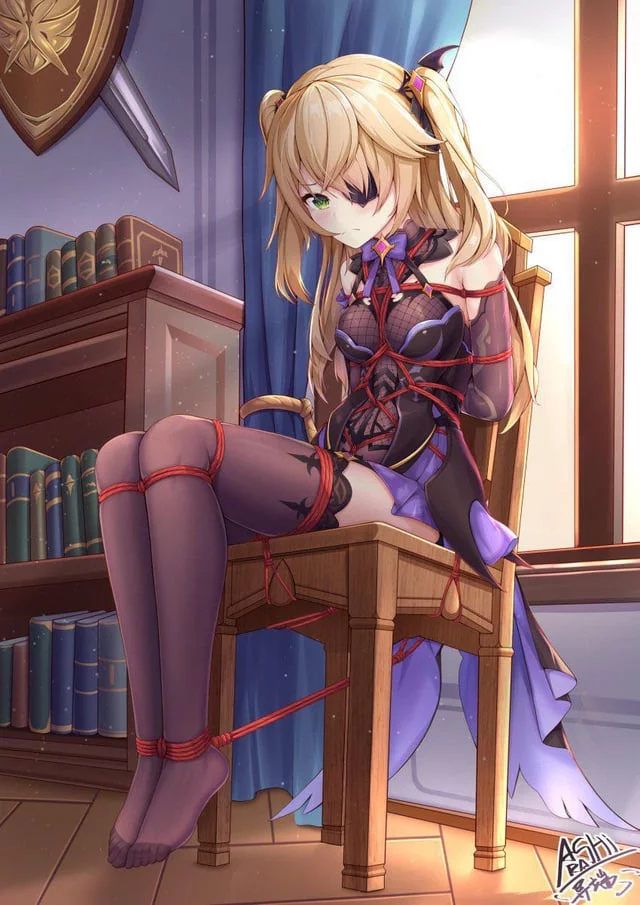 Sitting on a chair