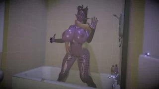 Succubus helping in the shower
