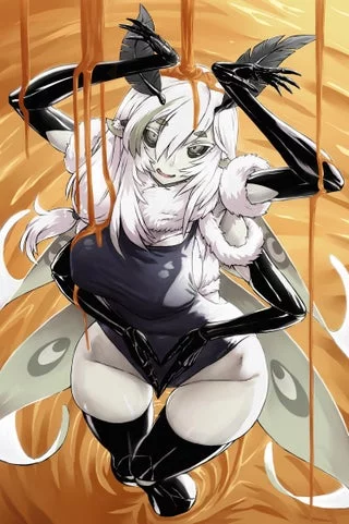 “Ah… Ha… I fell in this weird sticky stuff… Now I can barely move, and it’s making my brain all fuzzy… Heh… Could you help me out mister/miss?”