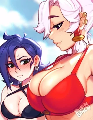....... damn it... she’s pretty and her boobs are bigger then mine.... I’d die happy if I got to use them like pillows though