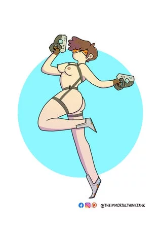 Nude running Tracer (Yoffeepop/TheImmortalThinkTank)