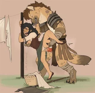 The feminine urge to be breed forcefully not only by a different tribe but a different species