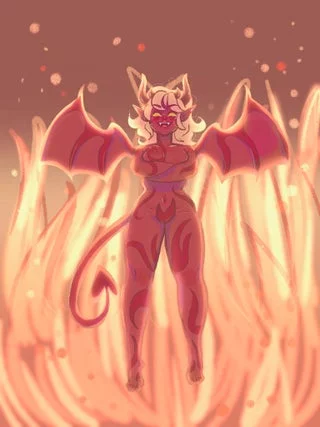 I drew myself how I want to be! Strong and dominant as a Succubus!