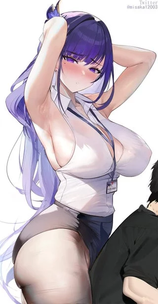 Raiden Shogun (horny secretary)