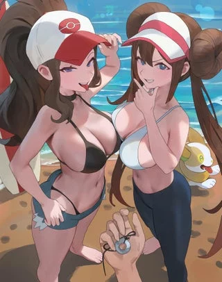 Hilda & Rosa ready to swim