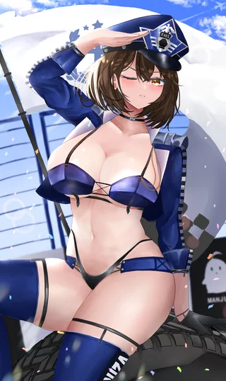 Baltimore sitting on the tire (rei_tuki0) [Azur Lane]
