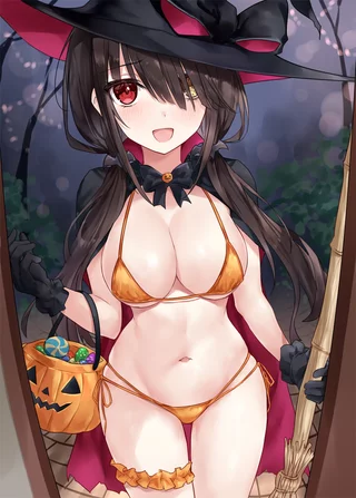 Kurumi on Halloween for trick or treat (asleisureto) [Date A Live]