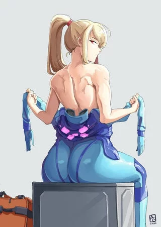 Samus Aran Undressing (Automatic Giraffe ) [Metroid]