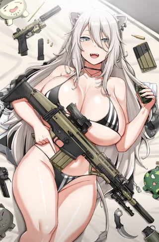 Botan with a SCAR-H (Handplug) [Hopetiteve]