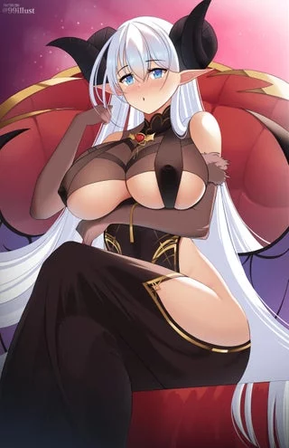 [OC] Big succubus mommy on her throne (Albion) [Azur Lane]