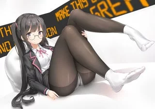 Socks on pantyhose [Artist's Original]