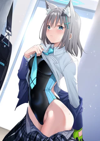 Shiroko Swimsuit Undressing (Chicke iii ) [Blue Archive]