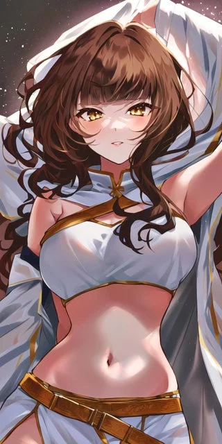 White Cloak Midriff