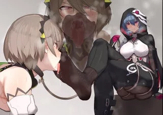 Worshipping Raven's feet (Ronkai Impact)