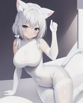 Cat Girl in Body Suit [Original]