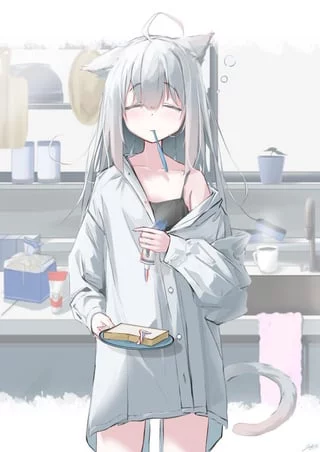 I want to help out my owner more in the morning, but there’s a reason cat girls take so long to get up.