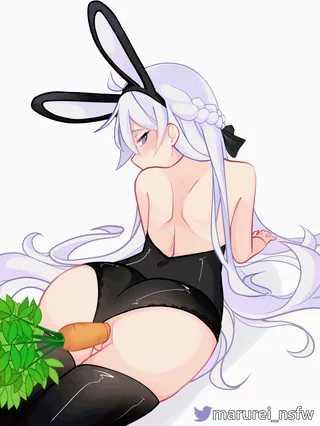 is she fucking a carrot.. or is the carrot fucking her? [Art: Marurei]