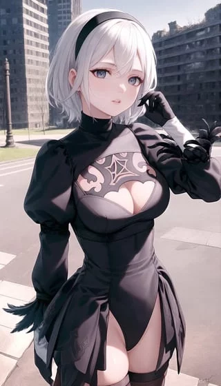 I want to be 2B, who surprisingly finds you, a human, on Earth. “Hello, sir. This is the first time I see your model, is it new? Did YoRHa issue it?”