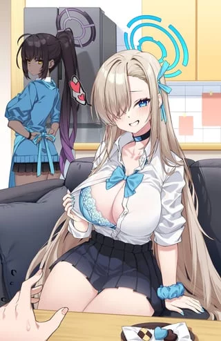 Asuna giving a Sneak Peek