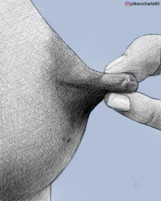 NSFW commissioned art "Twisted Nipple", by Me